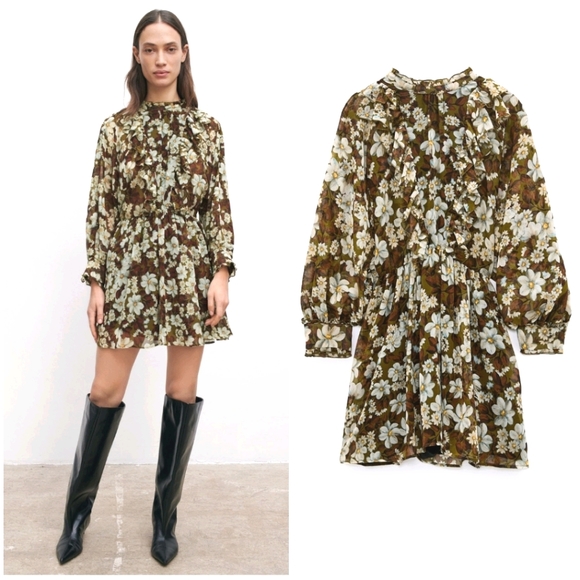 Zara Pants - NWT ZARA | Ruffled Floral Print Jumpsuit